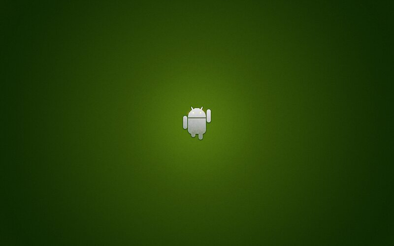 Android Robot Icon — Green, Minimalist