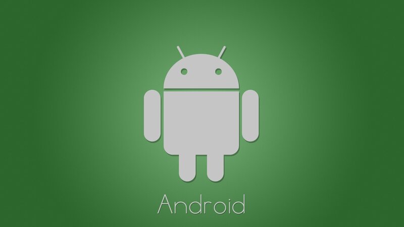 Android Robot Icon — Green, Neutral, Vector Art, Green Background