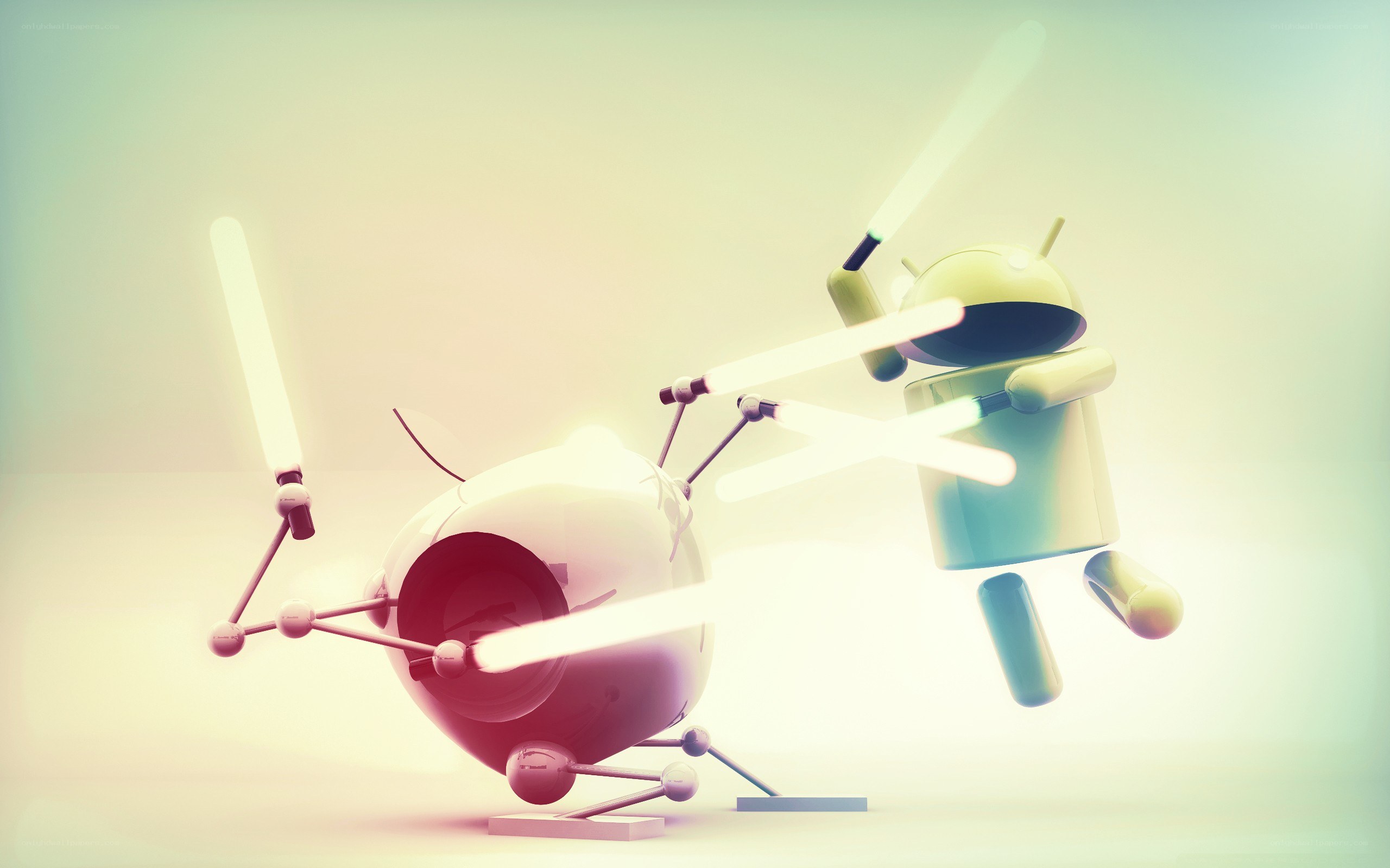Android robot in action