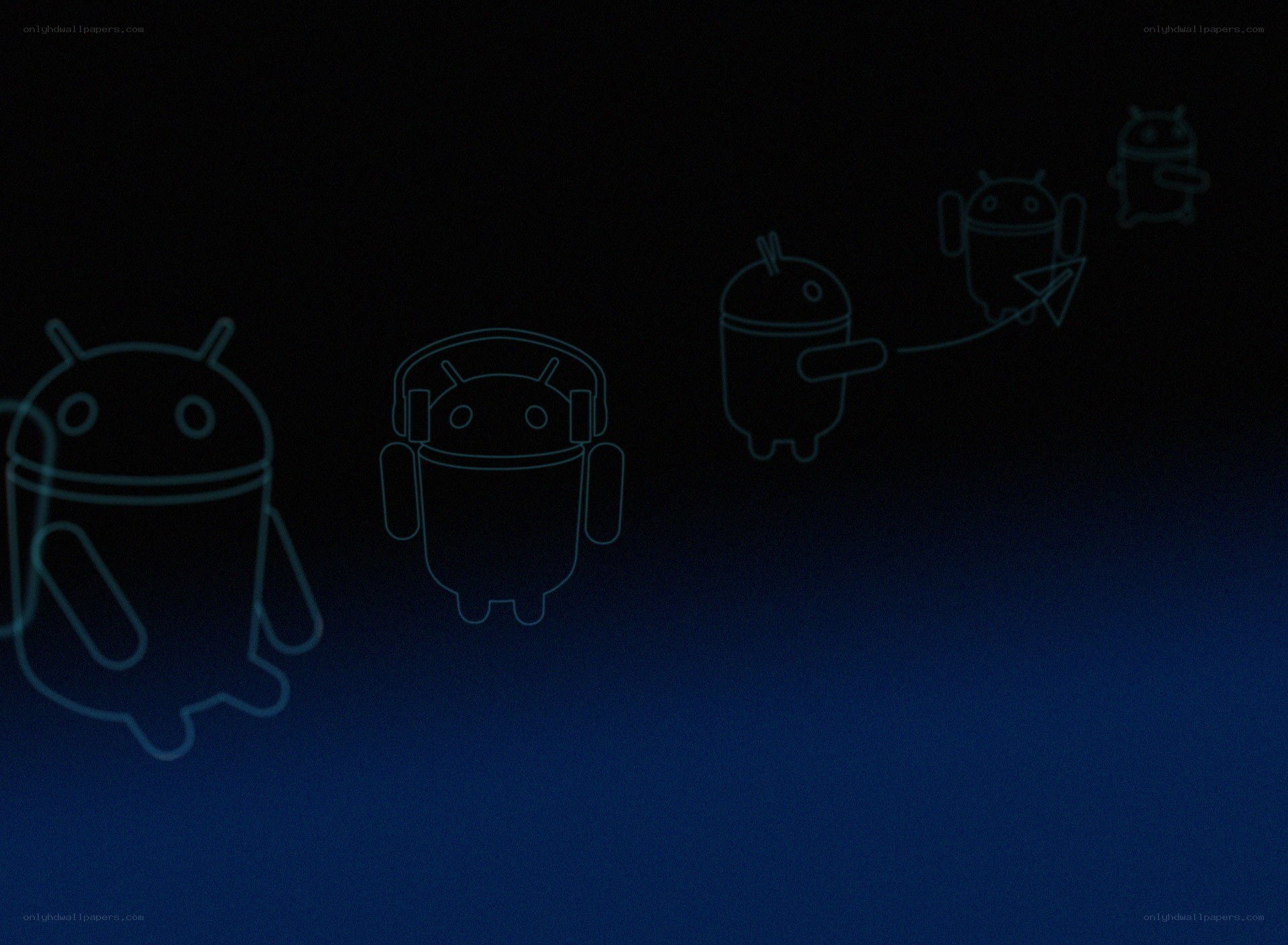Android robot line-up