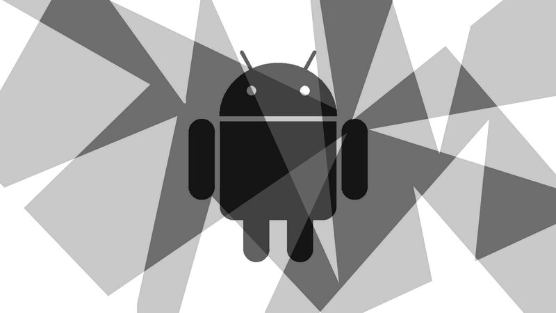 Android Robot Logo — Black, Abstract