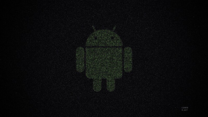 Android Robot Logo — Black, Minimalist