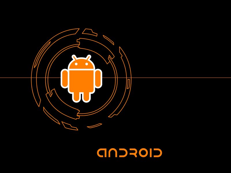Android Robot Logo — Black