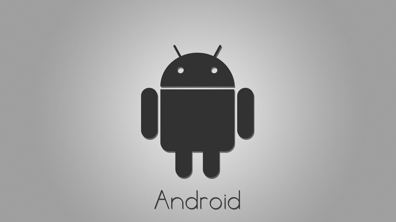 Android Robot Logo — Gray, Neutral
