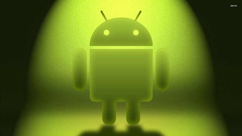 Android Robot Logo — Green, Dramatic, Digital Art