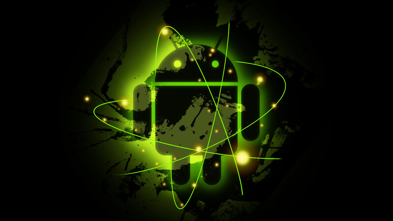 Android Robot Logo — Green, Dramatic