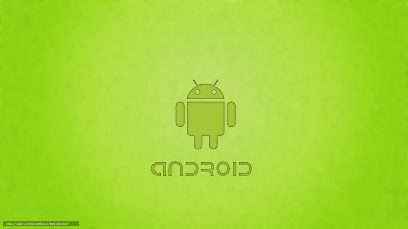 Android Robot Logo — Green, Minimalist