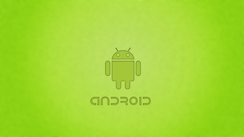 Android Robot Logo — Green, Minimalist, Vector Art, Text