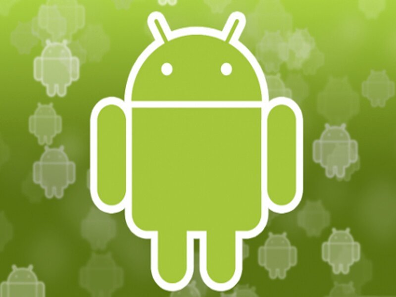 Android robot logo on green