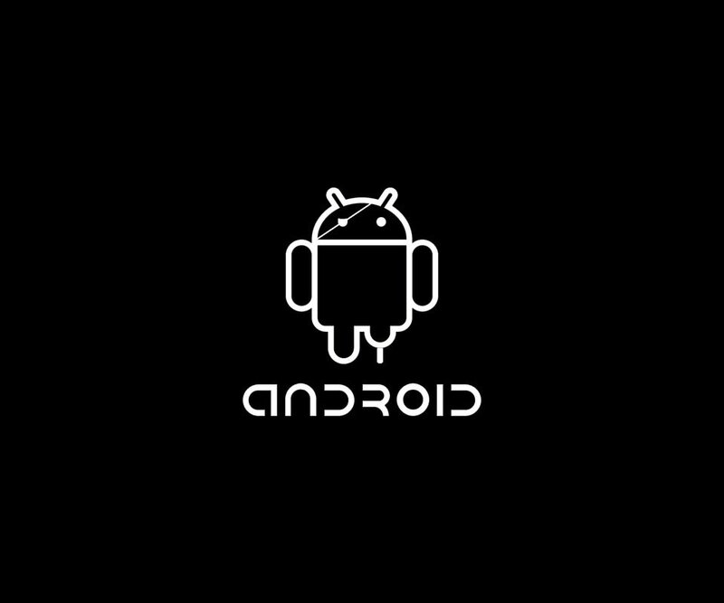 Android Robot Logo — White