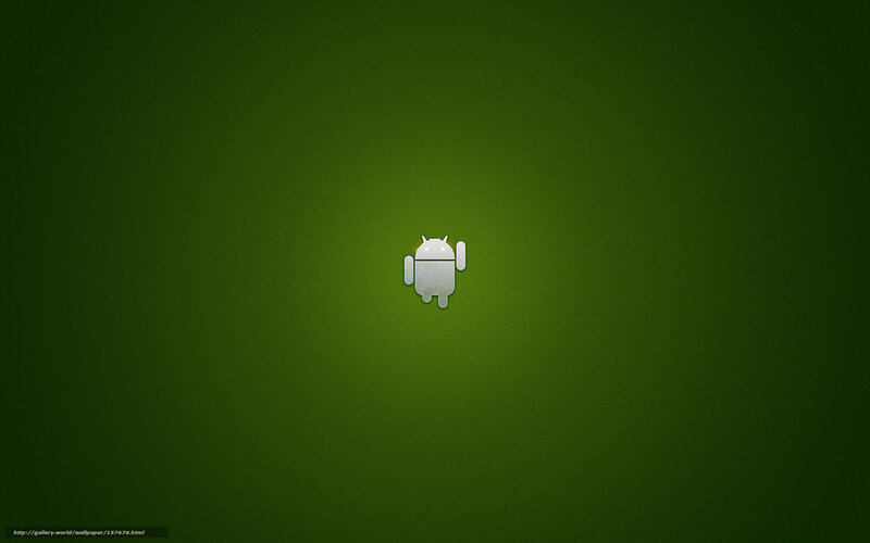 Android robot on green background