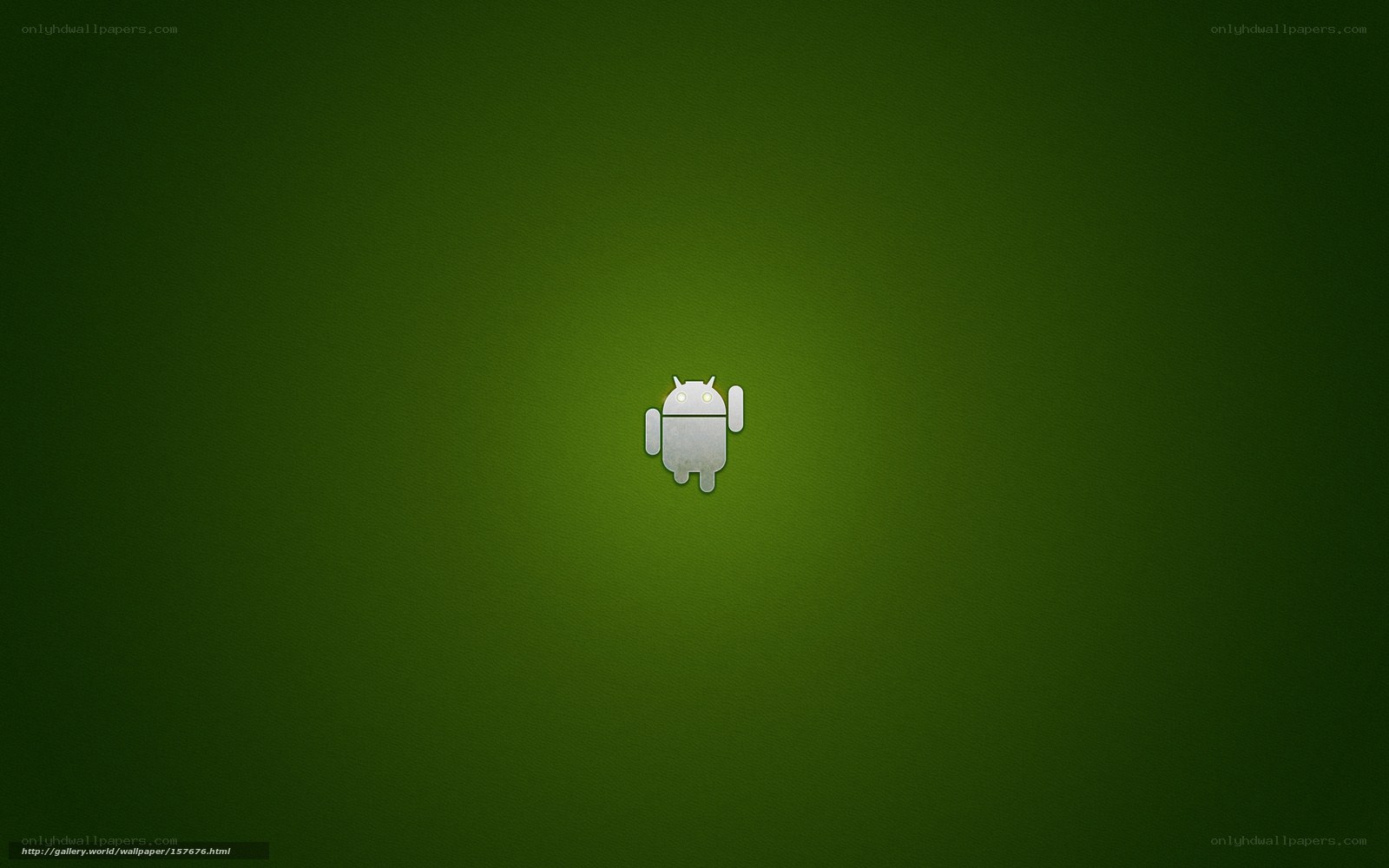 Android robot on green background