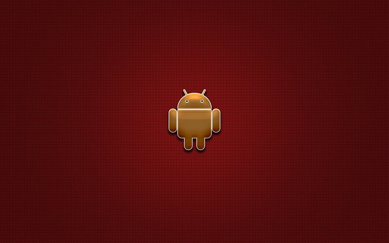 Android robot on red background