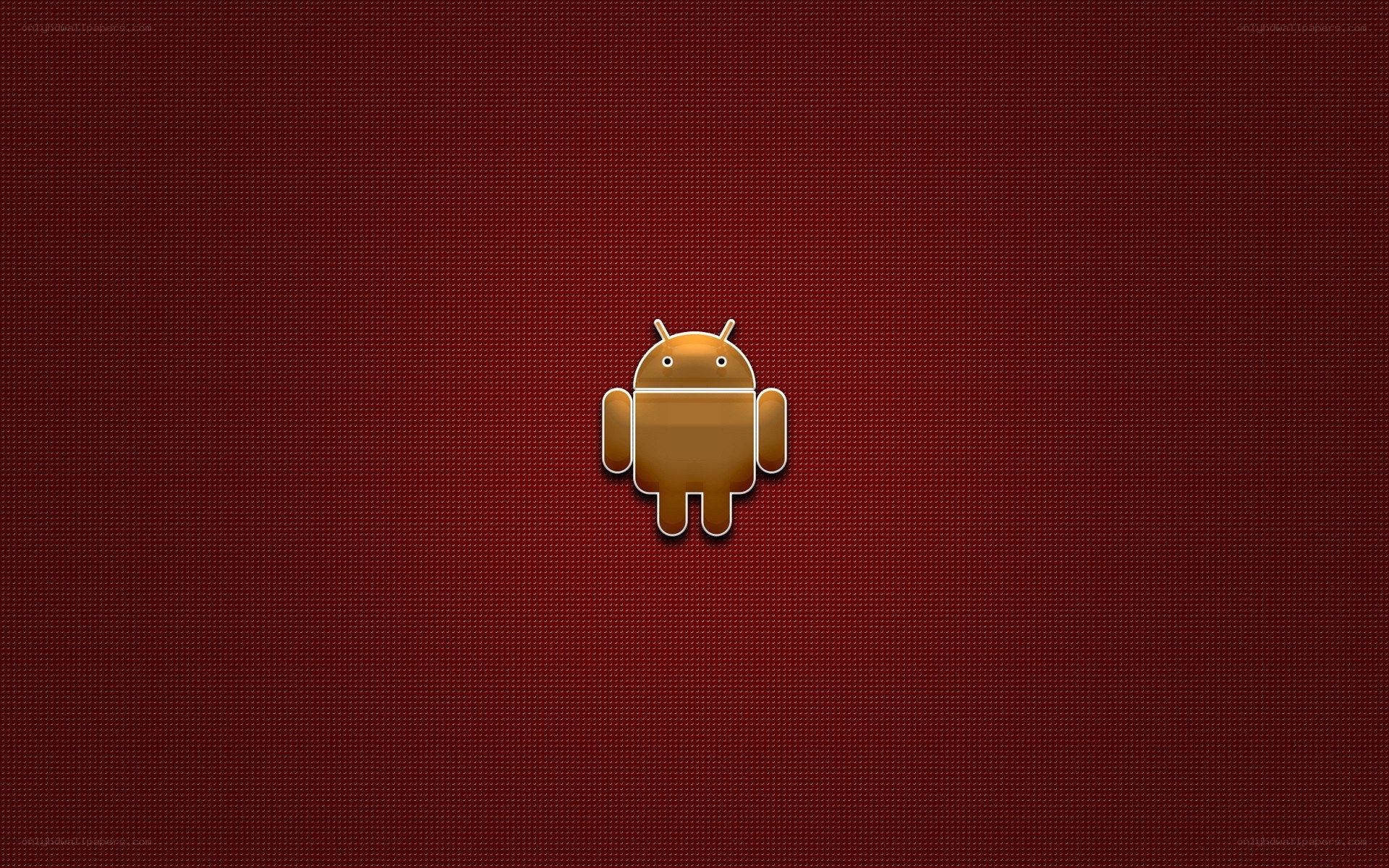 Android robot on red background