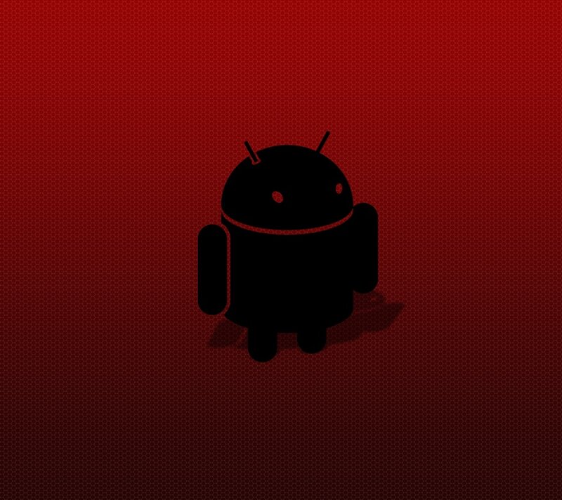 Android robot on red background