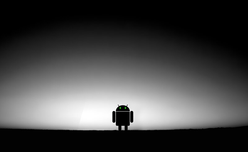 Android robot silhouette