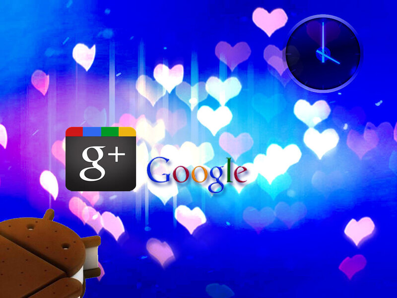Android Robot with Hearts
