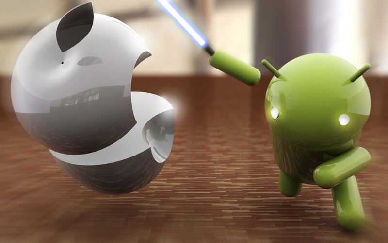 Android Robot with Lightsaber — Green