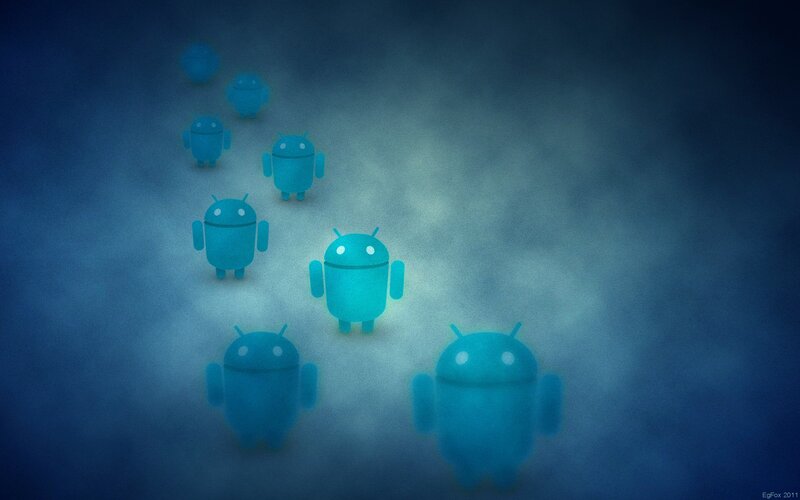 Android robots in fog