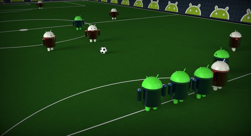 Android Robots on Soccer Field