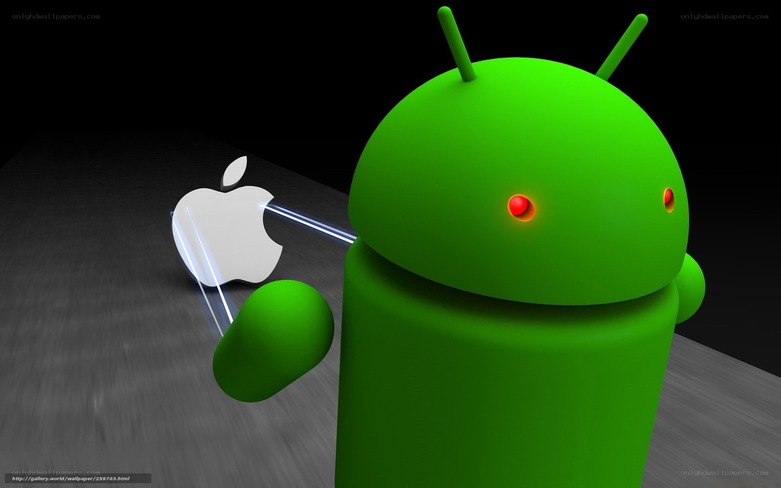 Android vs Apple logo