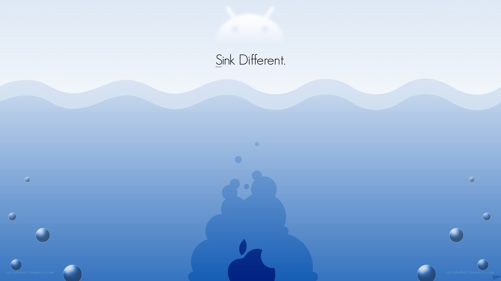 Android vs Apple underwater