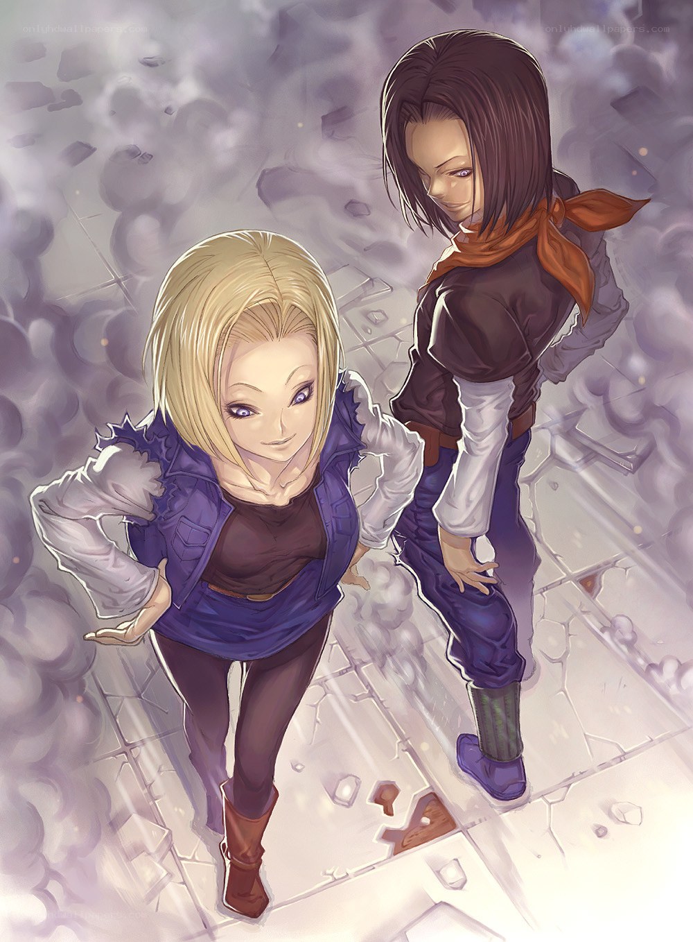 Androids in a shattered arena