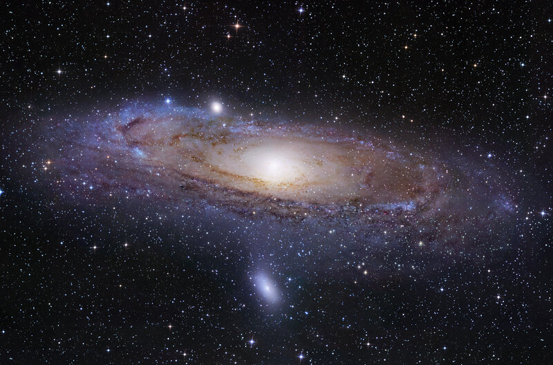 Andromeda Galaxy and stars