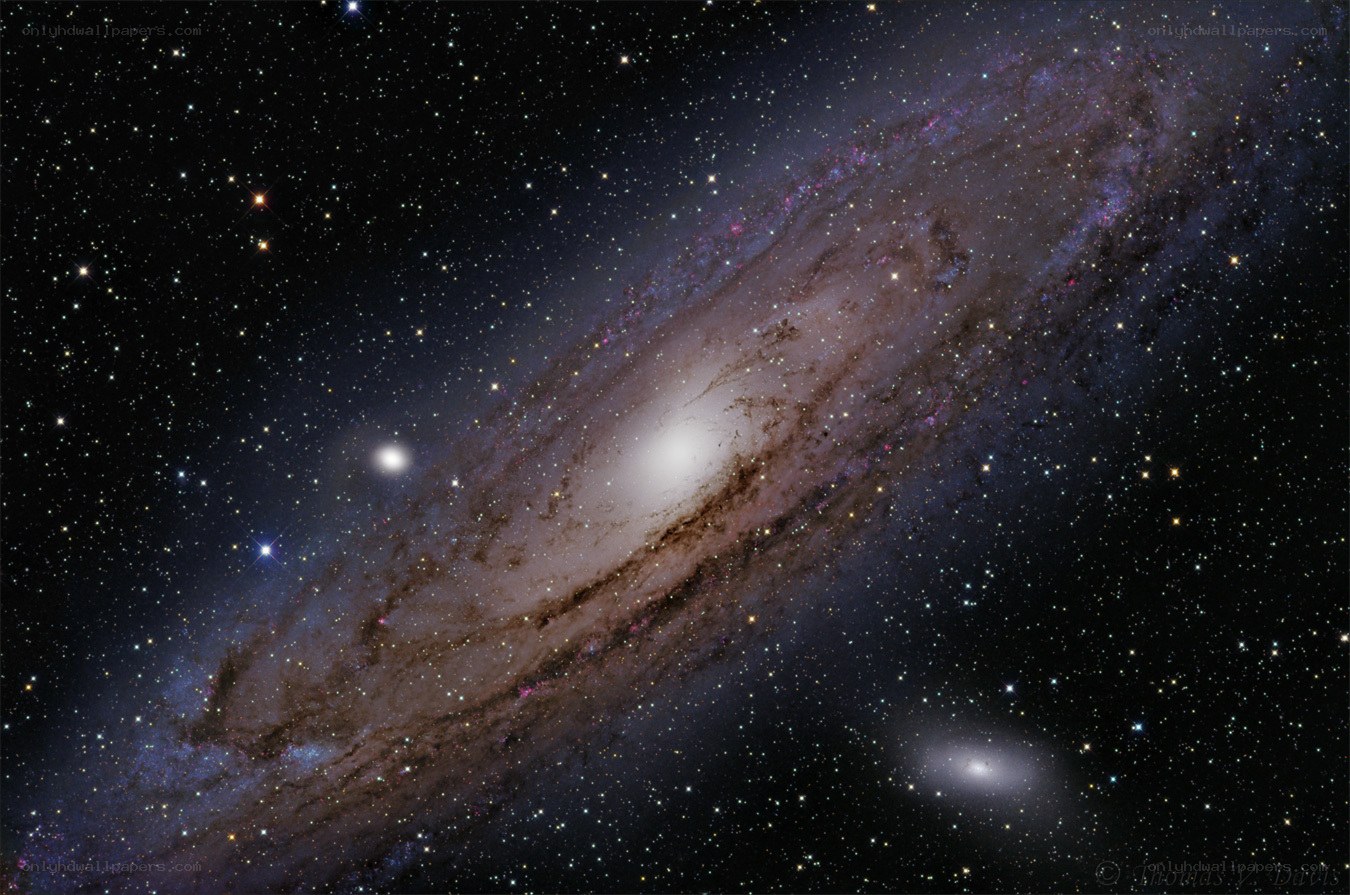 Andromeda Galaxy and stars