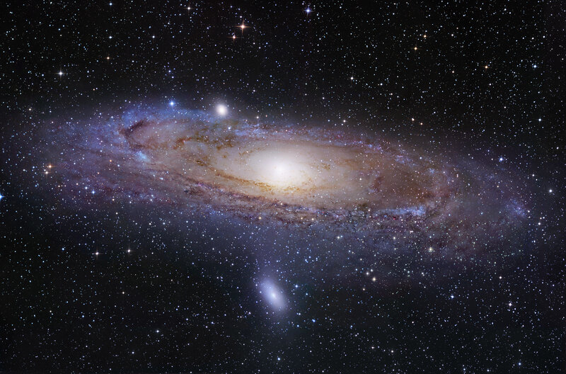 Andromeda Galaxy and stars