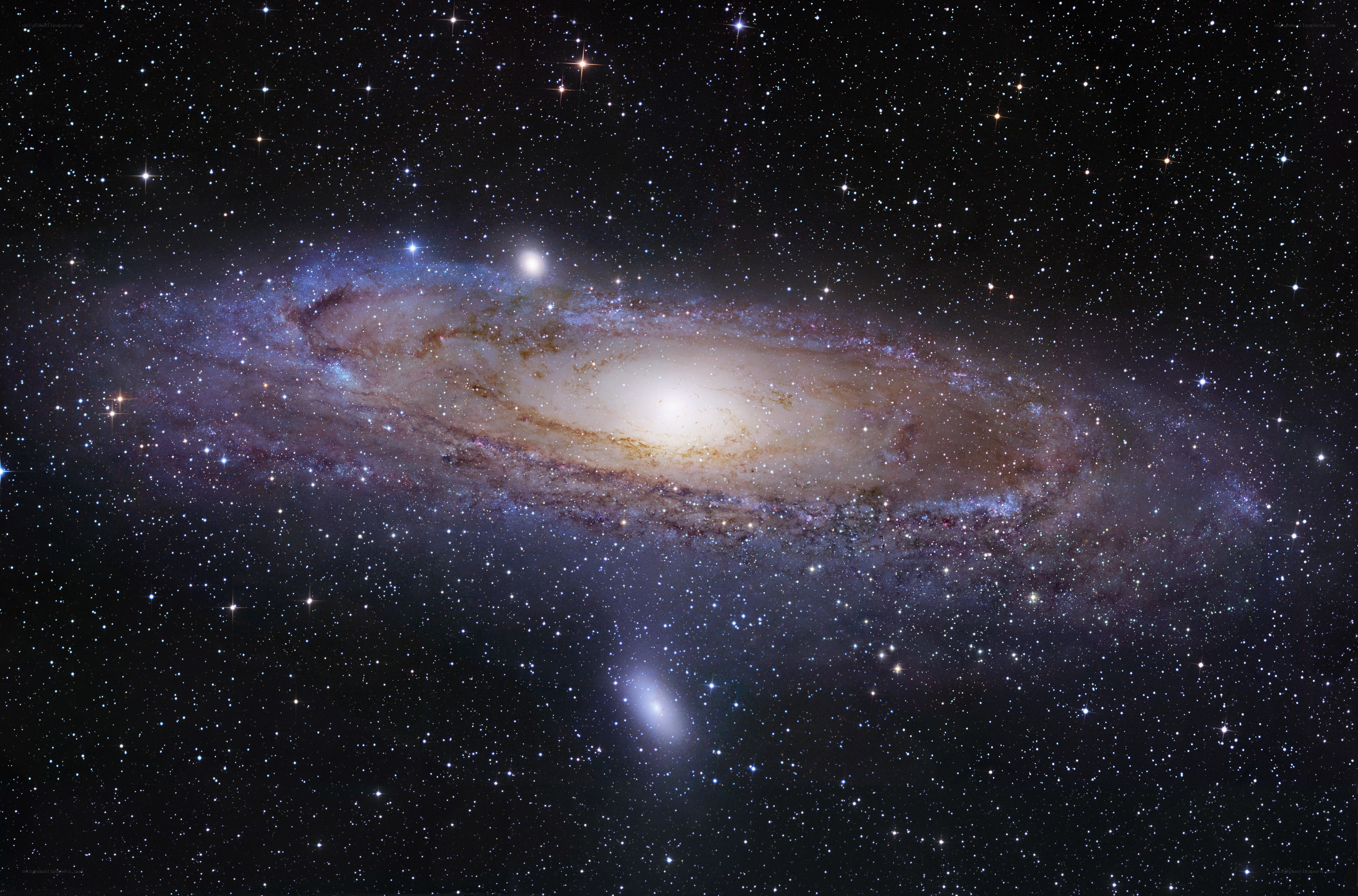 Andromeda Galaxy and stars