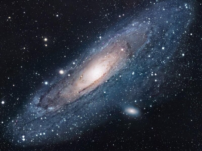 Andromeda Galaxy and stars