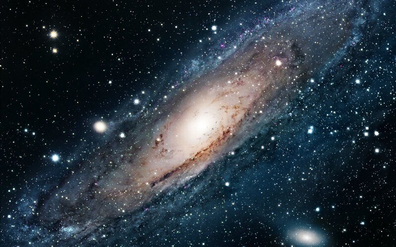 Andromeda Galaxy — Black, Cosmic, Night, Photograph, Stars, Nebula, Space, White