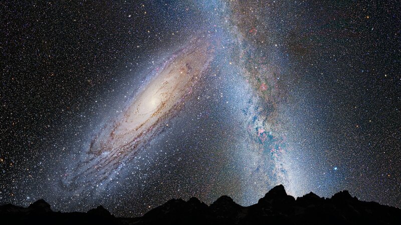 Andromeda Galaxy — Black, Dramatic, Night