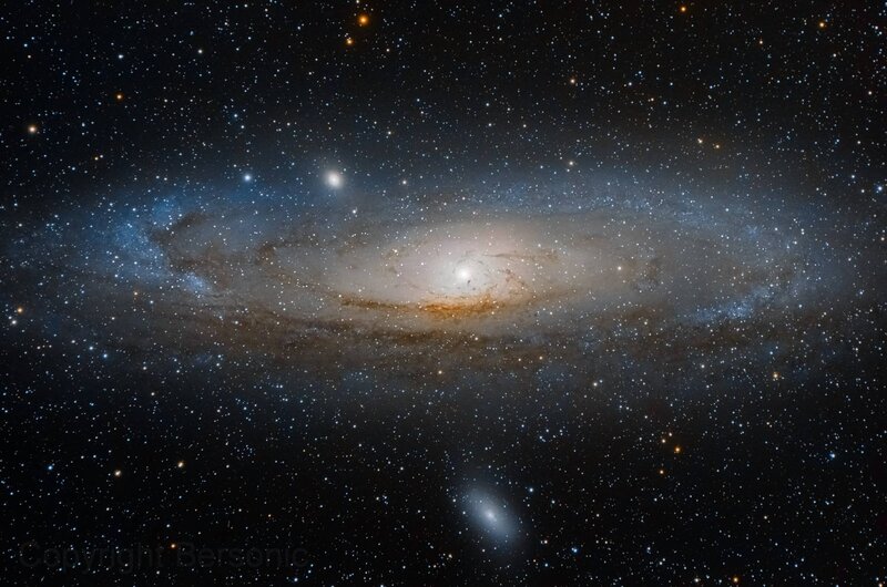Andromeda Galaxy — Black, Serene, Night