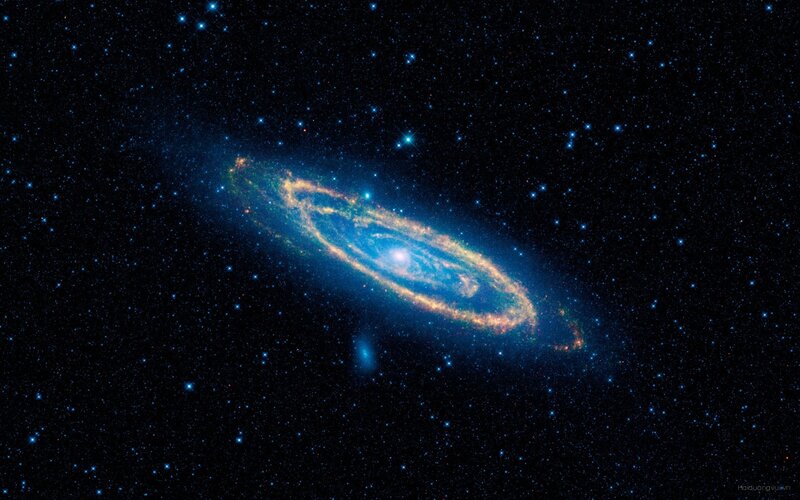 Andromeda Galaxy — Blue, Cosmic, Night