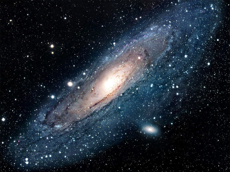 Andromeda Galaxy in deep space