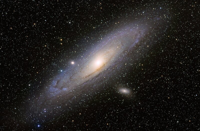 Andromeda Galaxy in space
