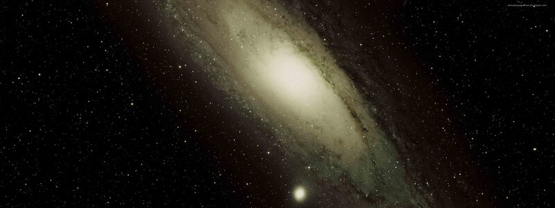 Andromeda galaxy in space