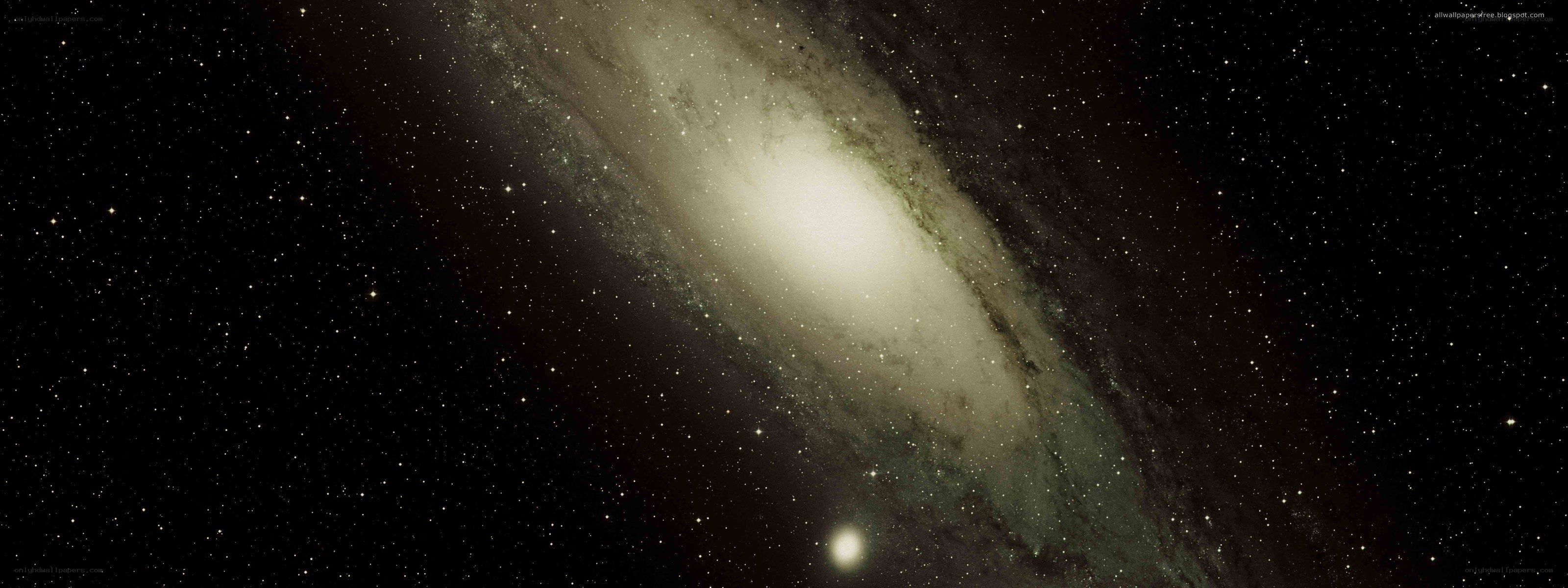 Andromeda galaxy in space