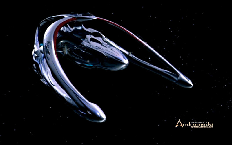 Andromeda spacecraft in space