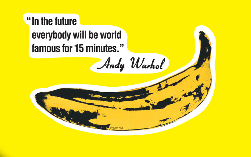 Andy Warhol quote with banana