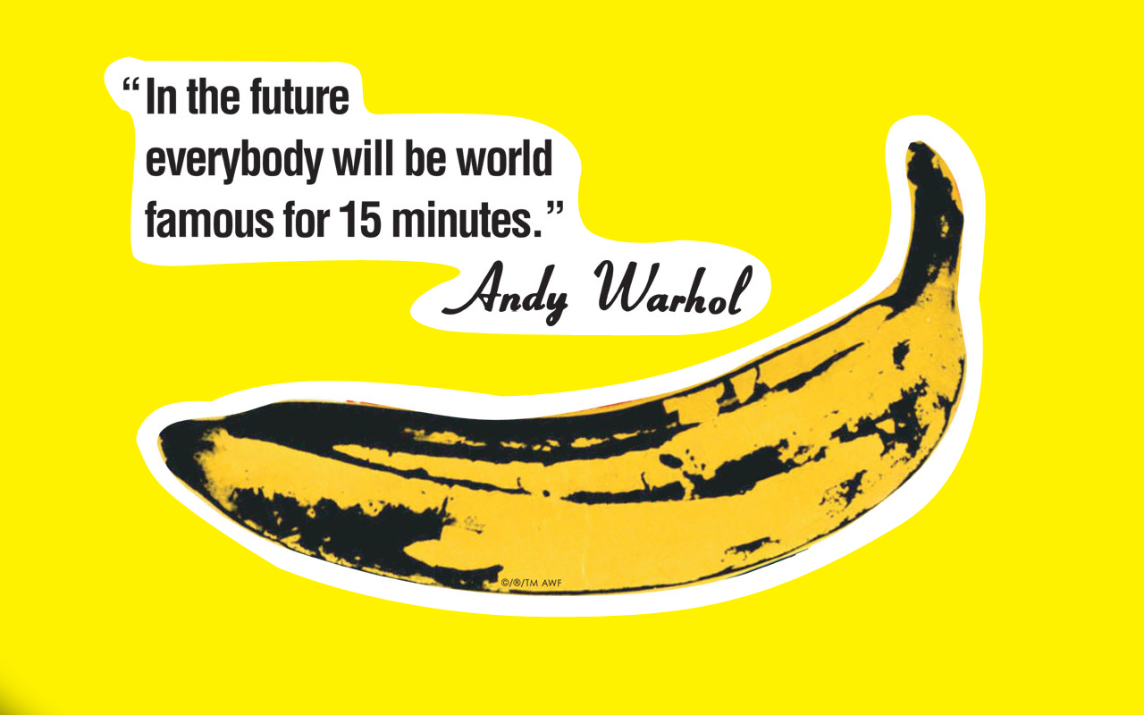 Andy Warhol quote with banana