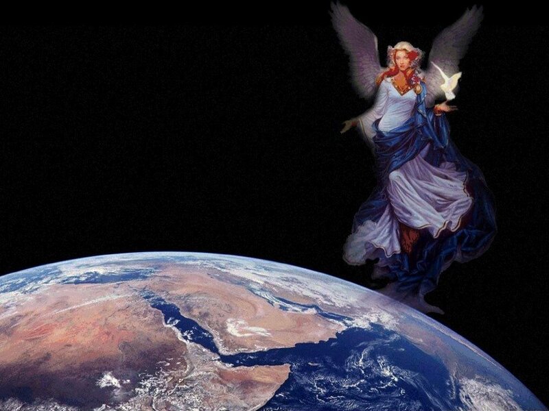 Angel Above Earth — Blue
