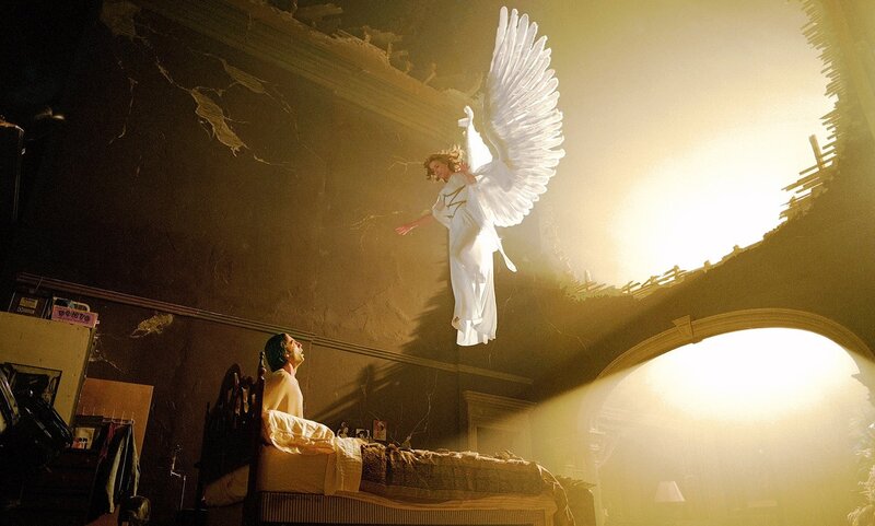 Angel Above Man in Bed