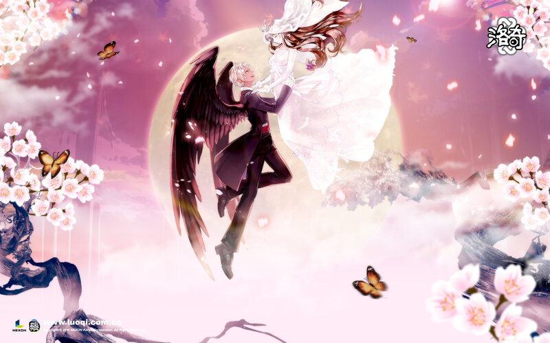 Angel and Bride in Flight