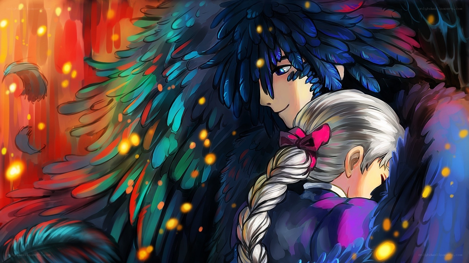 angel and child embrace