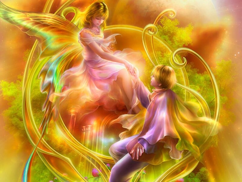 Angel and Child — Gold