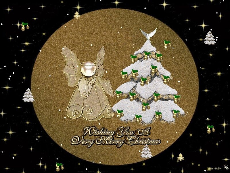 Angel and Christmas Tree