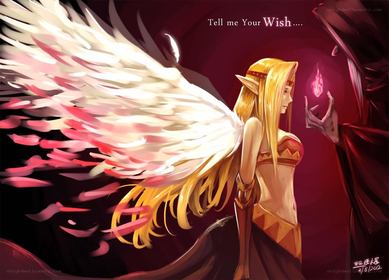 angel and dark figure